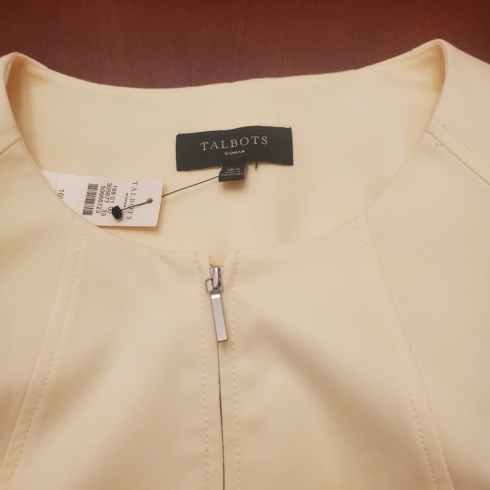NWT Talbots Butter Yellow Women's Suit Jacket Size 16W - Picture 8 of 9